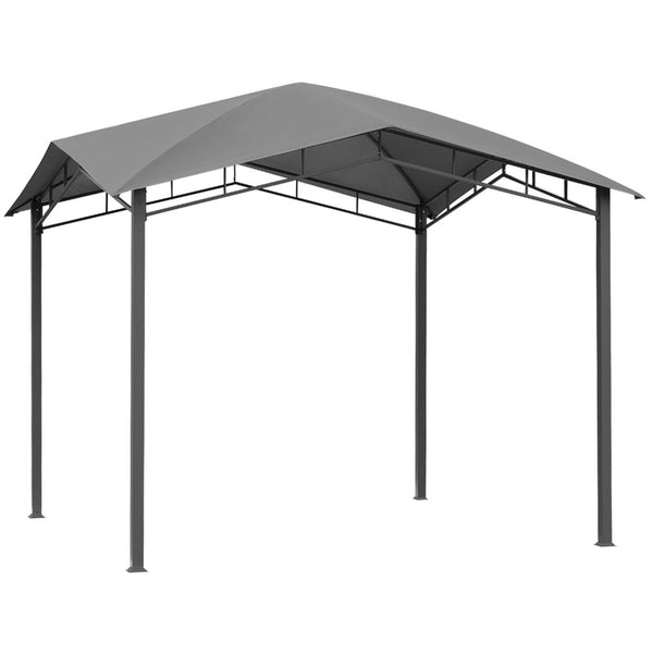 x(m) Outdoor Patio Gazebo Pavilion Canopy Tent Steel Frame Grey Outsunny