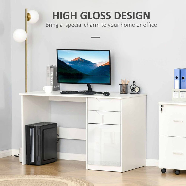 Computer ,Workstation White w/ Drawers Home Office
