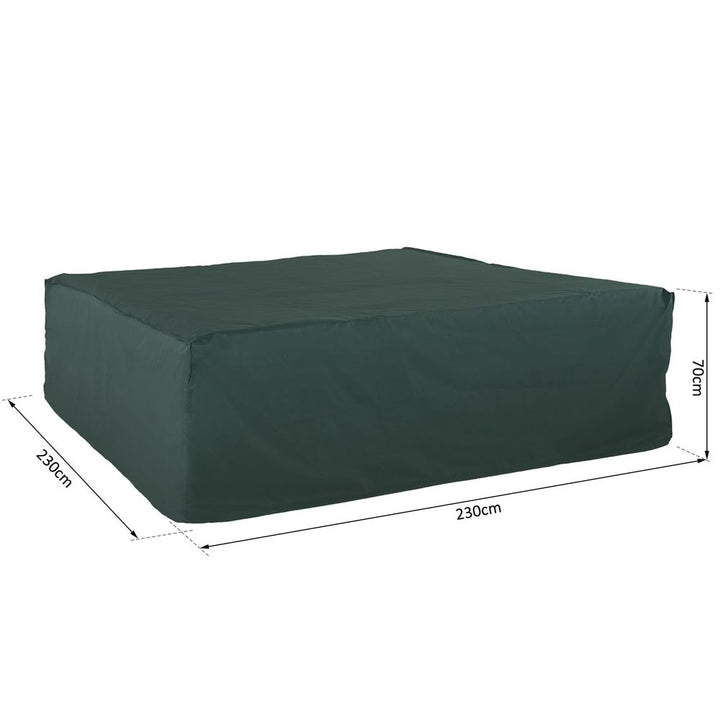PVC Coated Large Square D Waterproof Outdoor Furniture Cover Green