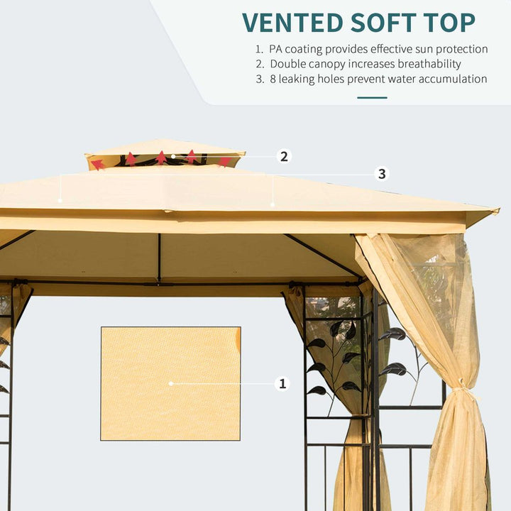 x Double Top Gazebo-Beige
