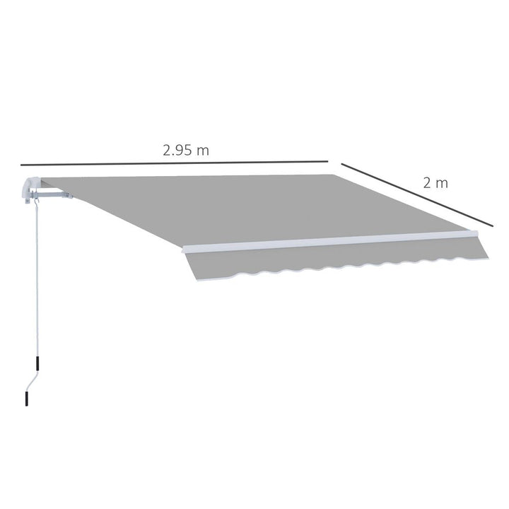 Awning Canopy Garden Outdoor Shelter UV Block Aluminium Crank x