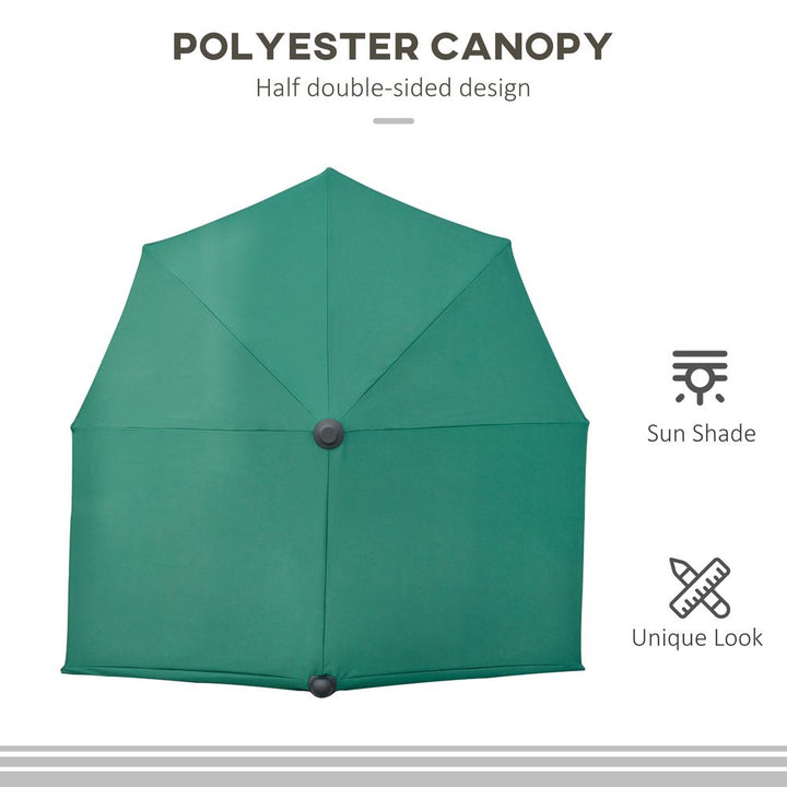 m Half Parasolarket Umbrella Crank Dark Green