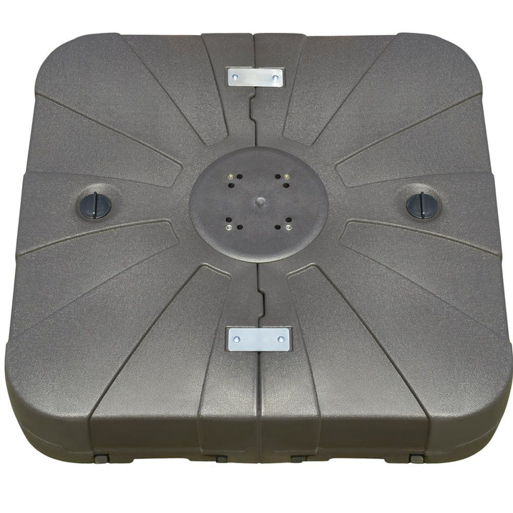 Square Cantilever Patio Umbrella Base Water or Sand Filled with Wheels Crossbar