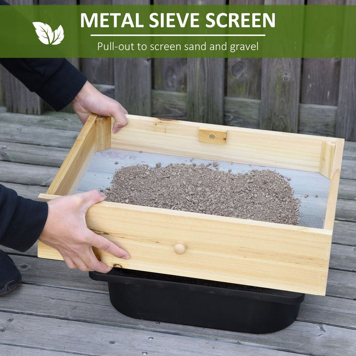 Potting Bench Table, Workstation withetal Sieve Screen, Removable Sink,