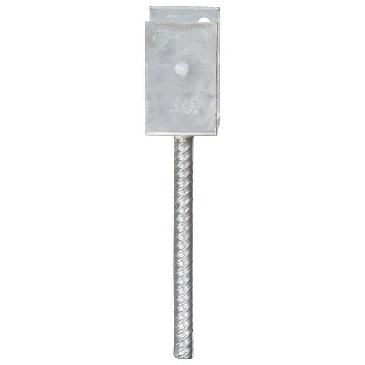 Fence Anchors Silver Galvanised Steel