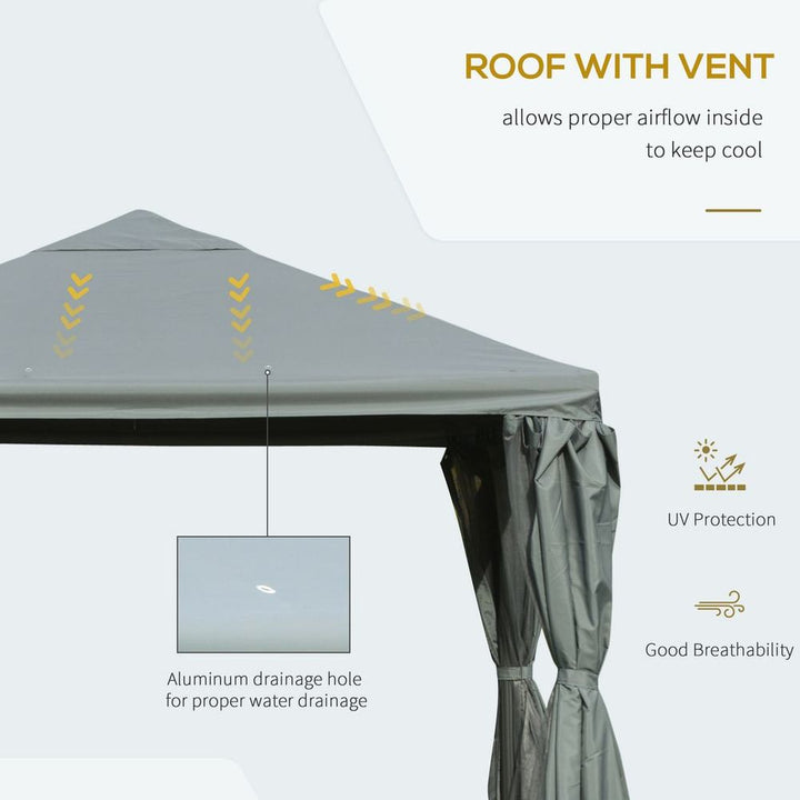 (m) Outdoor Gazebo Canopy Party Tent Aluminum Frame with Sidewalls