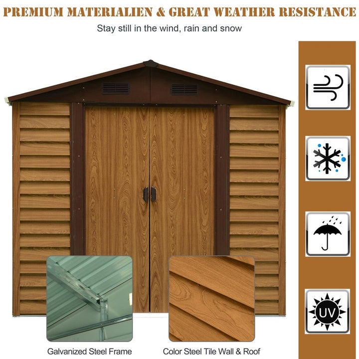 Garden Shed, .Lx.Wx.-.H , Steel