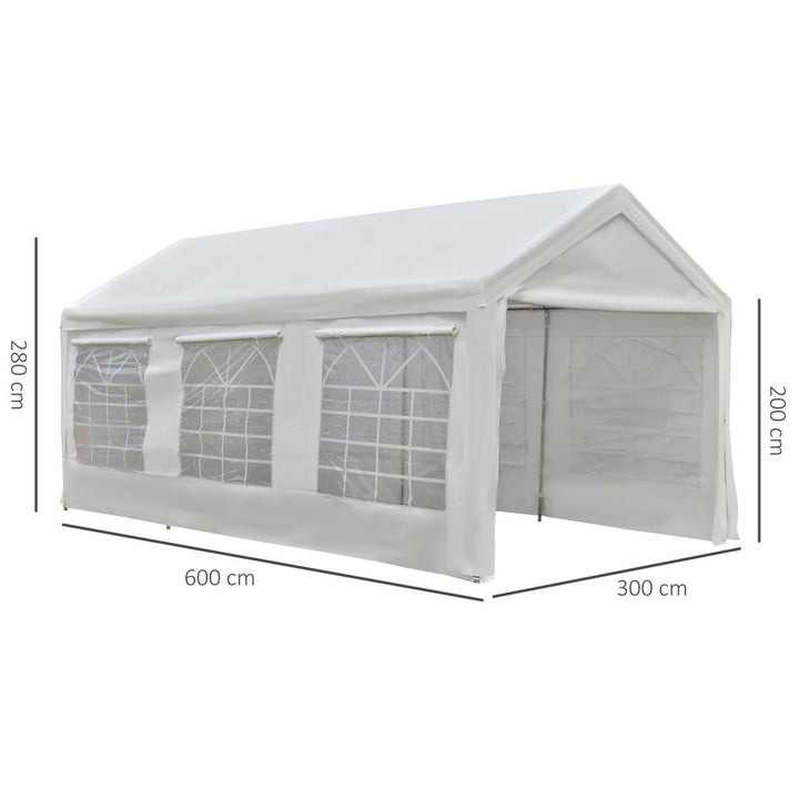  x Car Tent Outdoor Car Canopy Shelter Water-Resistant Sidewall White
