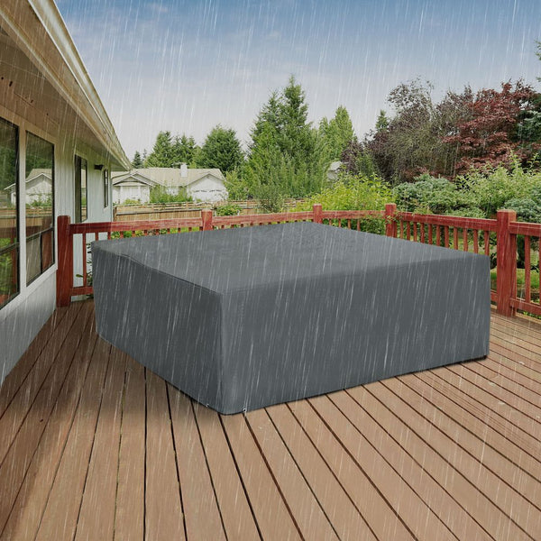 x Garden Furniture Cover Water UV Resistant Oxford Fabric Grey