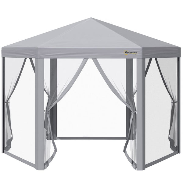 xm Pop Up Gazebo Hexagonal FoldableRoller Bag, Grey