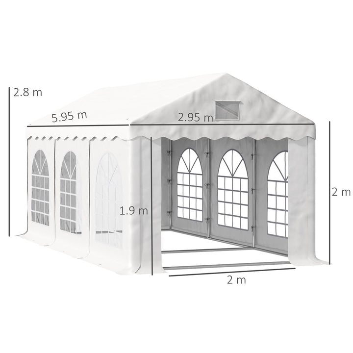 xm Gazebo Canopy PE Party Tent with Removable Side Walls White