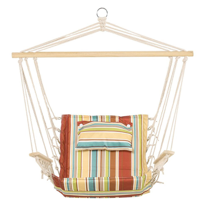 Hanging Hammock Chair Swing Thick Rope Frame Safe Wide Seat