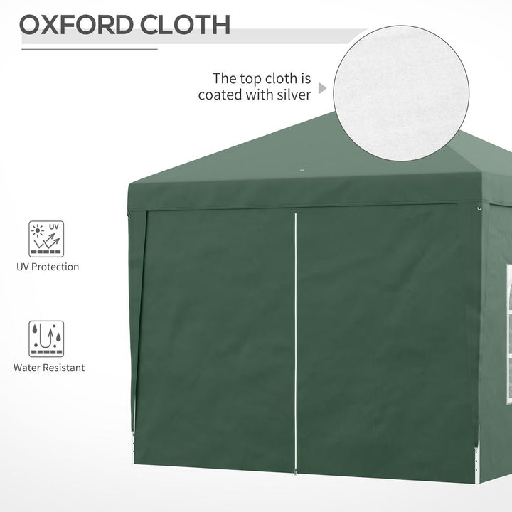 Outsunnyxm Pop Up Gazebo Party Tent Canopyarquee with Storage Bag Green