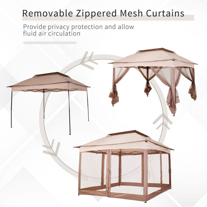 Gazebo, -Khaki/Brown
