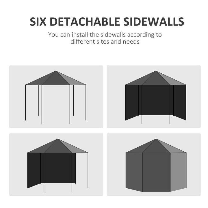 Outsunny .m Outdoor Gazebo Canopy Party Tent with Removable Side Walls