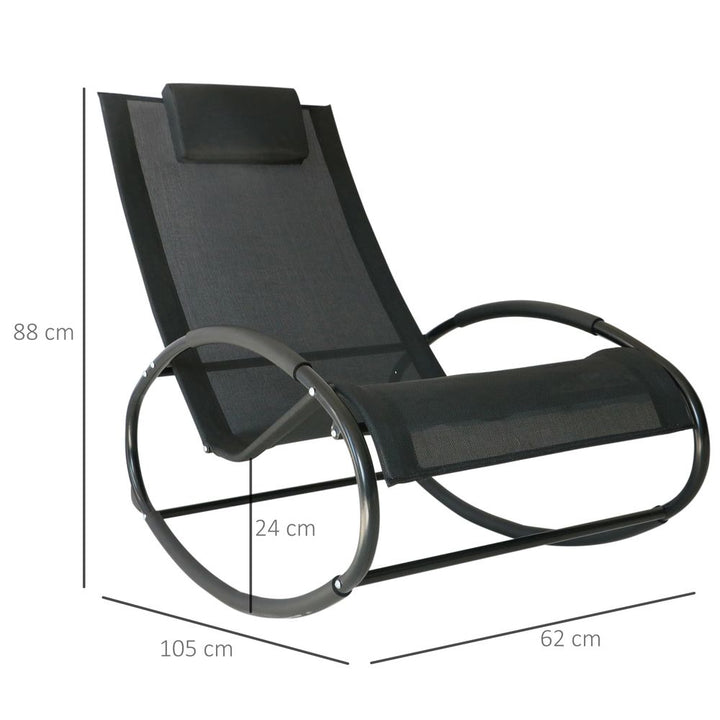 Outsunny Orbital Zero Gravity Rocking Chair, H 