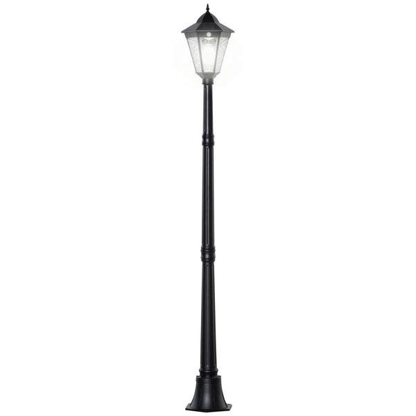 .M Garden Lamp Post Light, IP Outdoor LED Solar Powered Black
