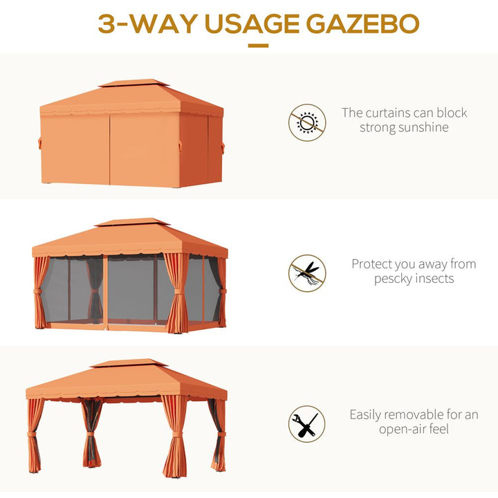 m x .m Aluminium Gazebo Canopy Patioarquee Party Tent Outdoor