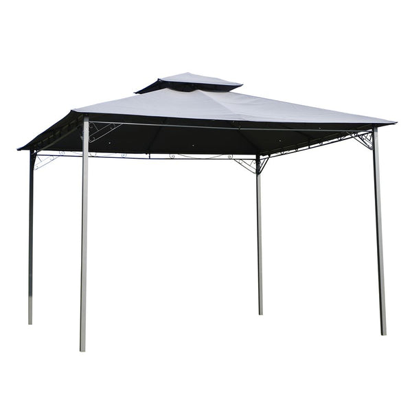 x(m) Outdoor Patio Gazebo Steel Canopy Tent Pavilion -Tier Roof Top