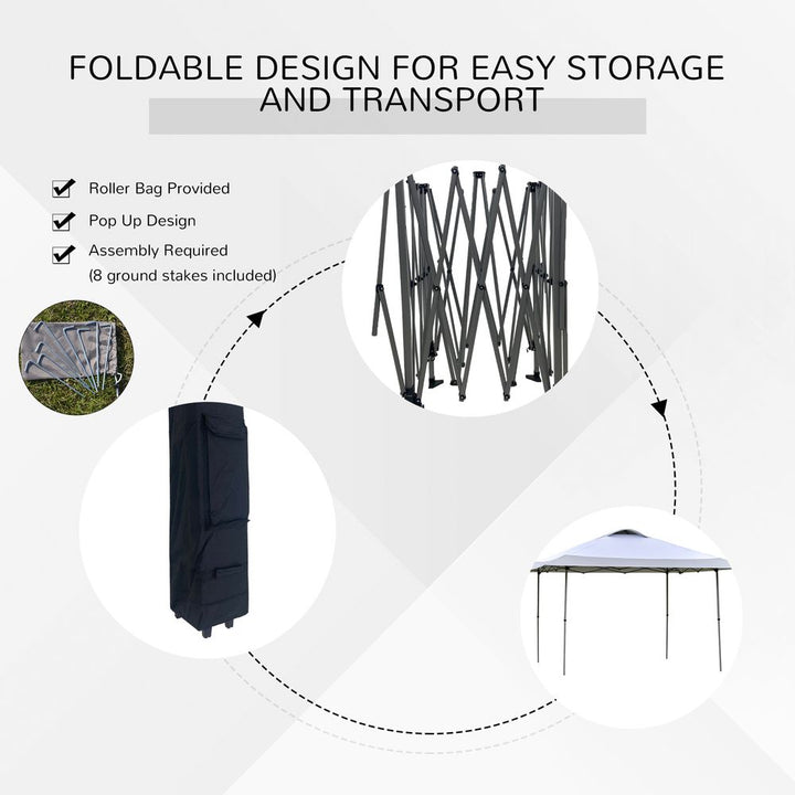xm Pop-up Gazebo Tent Roller Bag White