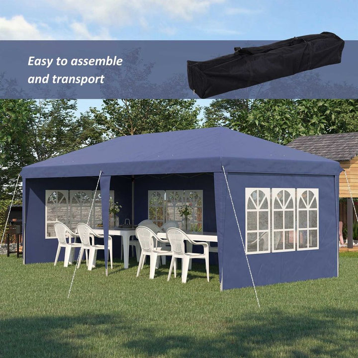  x Heavy Duty Gazeboarquee Party Tent with Storage Bag Blue