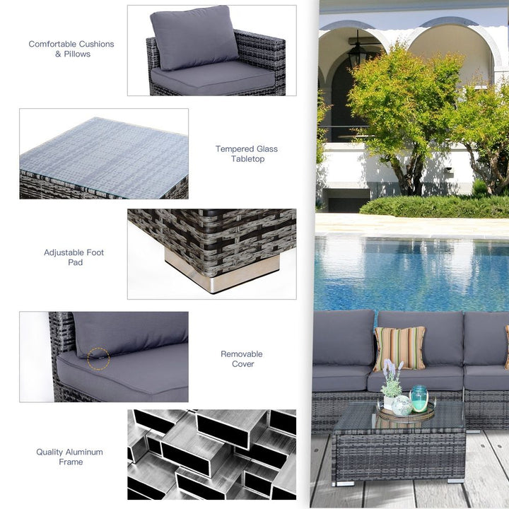 Rattan Set, PC-Grey
