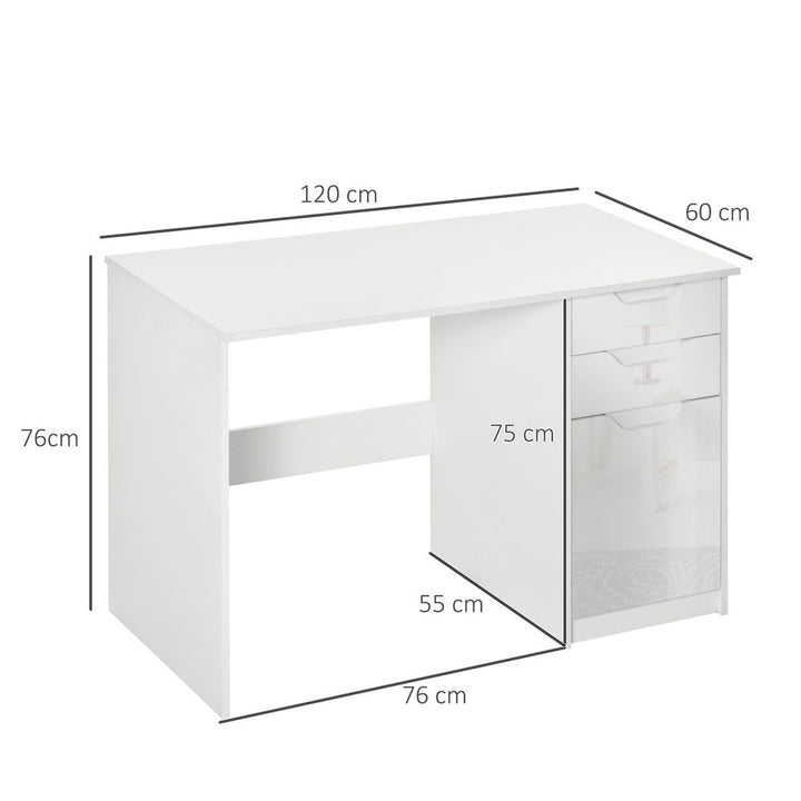 Computer ,Workstation White w/ Drawers Home Office