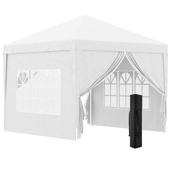 Outsunnyxm Pop Up Gazebo Party Tent Canopyarquee with Storage Bag White