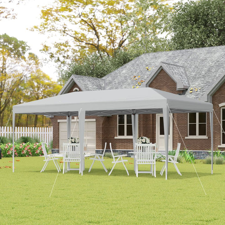 Pop Up Gazebo, w/ Carrying Bag,xmx.m, Grey Waterproof Heavy Duty