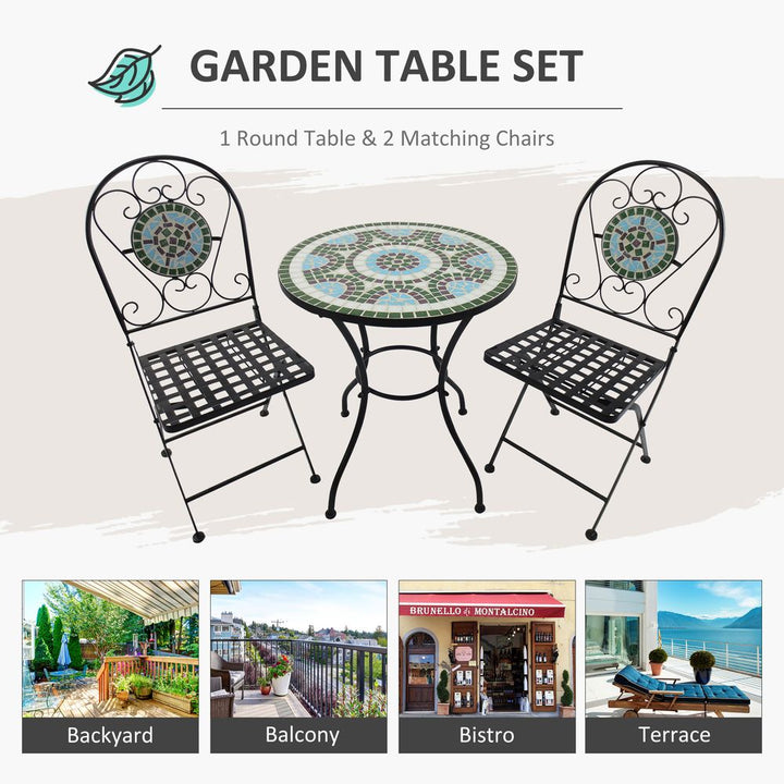 pc Bistro Set Dining Folding Chairs Patio Furniture Outdoor