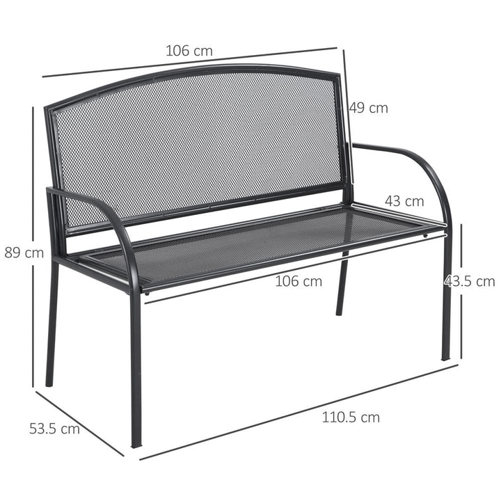  Seater Outdoor Furniture Chair, Loveseat for Patio, Grey