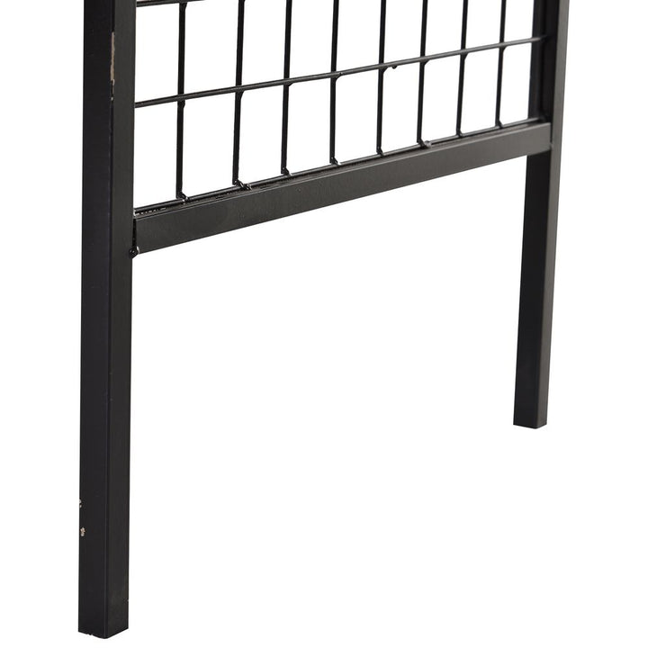Steel Frame Outdoor Garden Arch w/ -Seater Bench Flower Climber Black