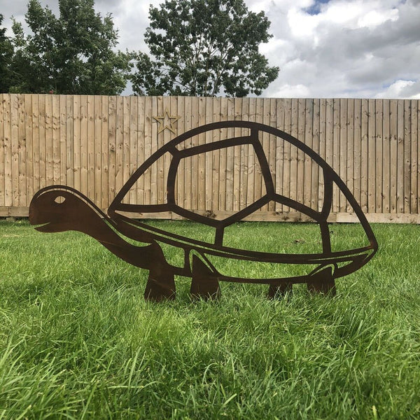 GIANT TORTOISE Rustyetal garden decoration TURTLE Ornament