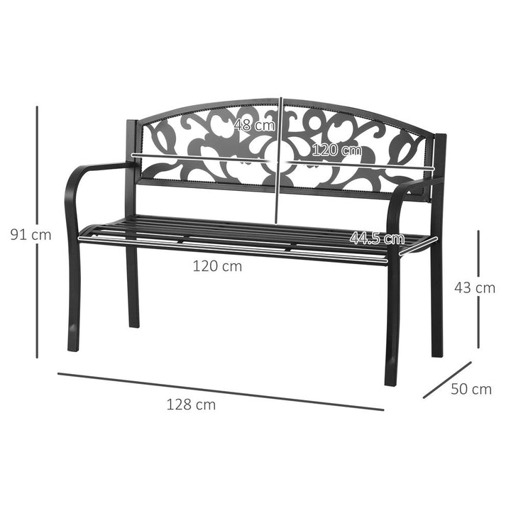 Outsunny Bench, -Black