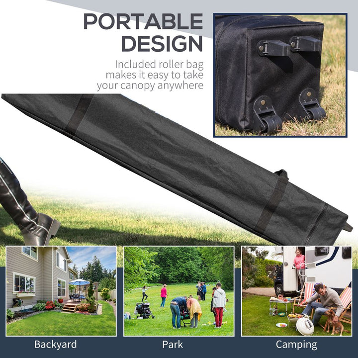 xM Pop Up Gazebo Tent with Sidewall, Roller Bag, Blue