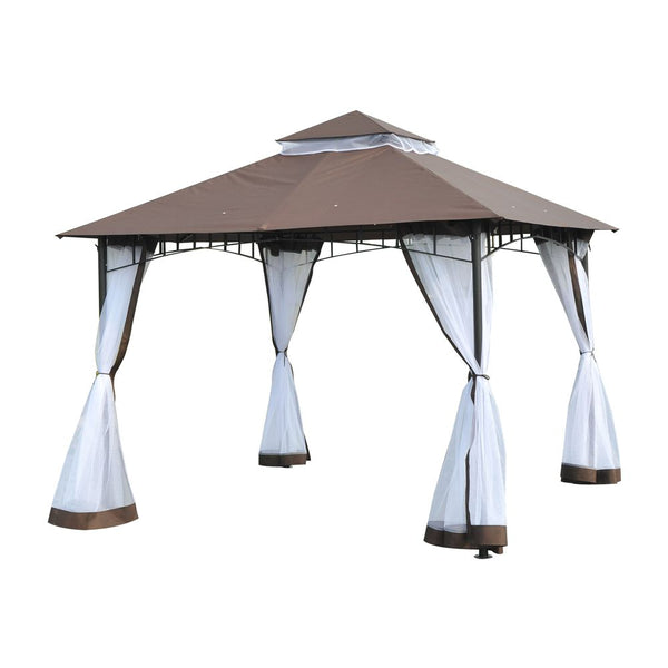 xm Gazebo W/Netting-Brown