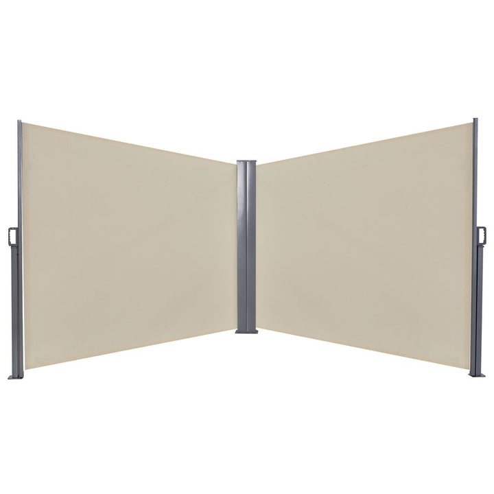 Steel Frame Outdoor Garden Pull Out Double Side Awning