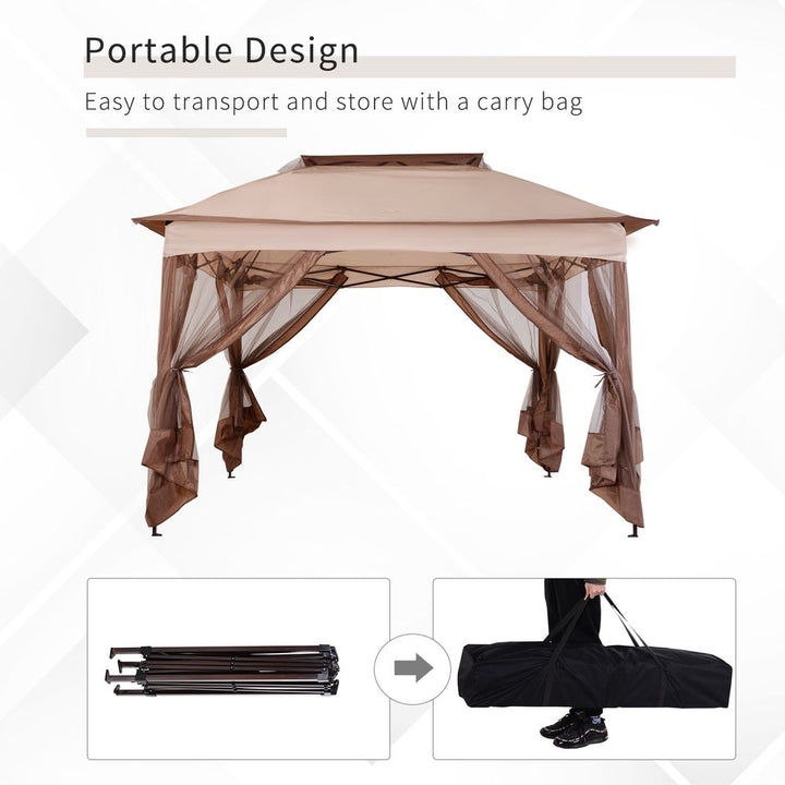 Gazebo, -Khaki/Brown