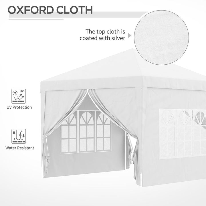 Outsunnyxm Pop Up Gazebo Party Tent Canopyarquee with Storage Bag White