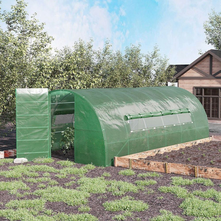  x Reinforced Walk-in Polytunnel Garden Greenhouse Steel Frame