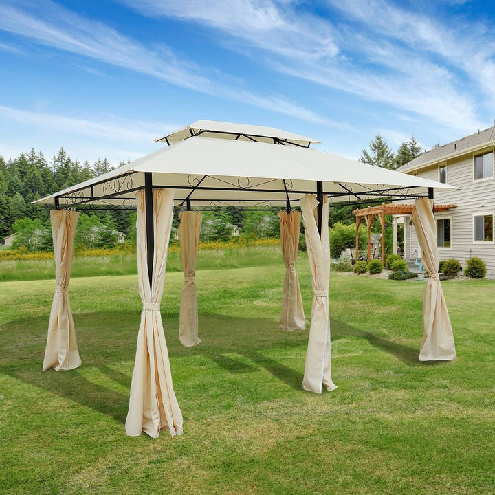 Metal Gazebo Curtains xm Canopy Party Tent Garden Pavillion Patio Shelter