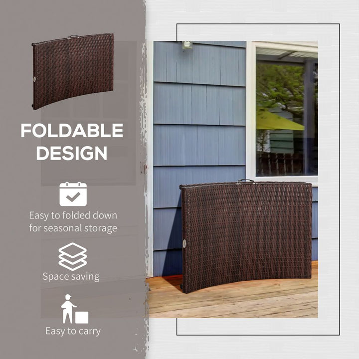 Outsunny Folding Rattan Sun Lounger, H 
