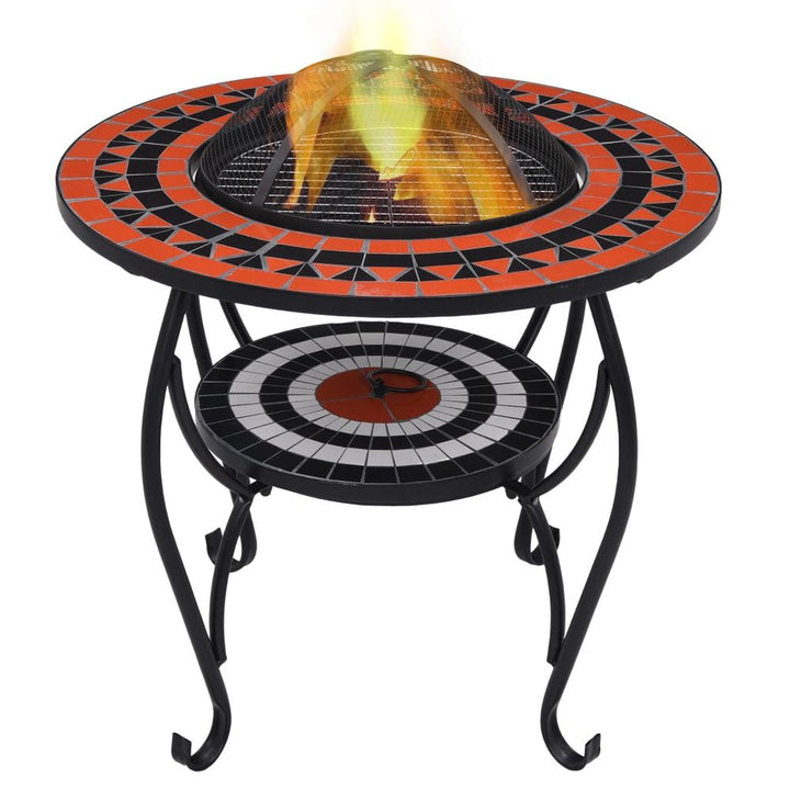 Mosaic Fire Pit Table Terracotta Ceramic