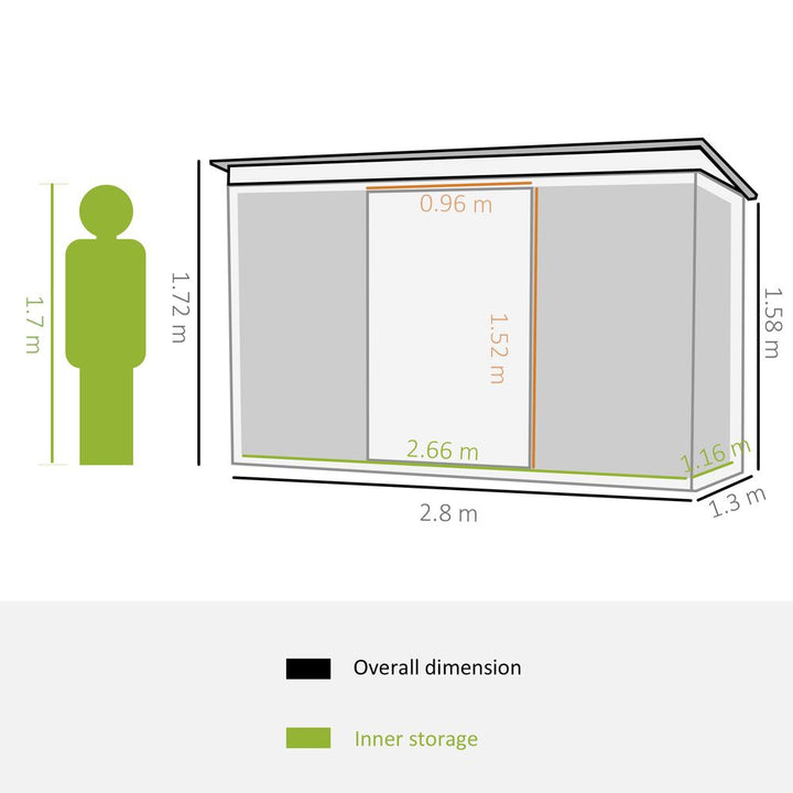 ft x .ft Corrugatedetal Shed with Foundation Vent Doors Green