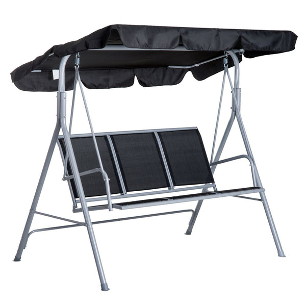 Outdoor -Seater Swing Chair-Black