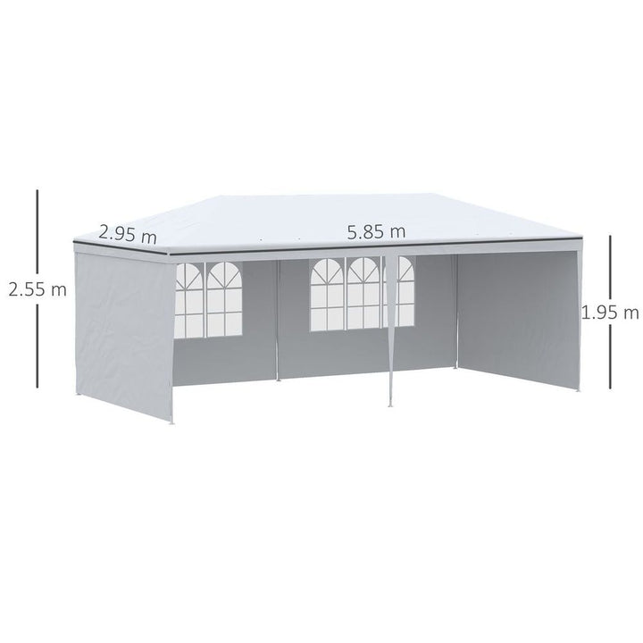  Garden Gazeboarquee Canopy Party Tent Canopy Patio White