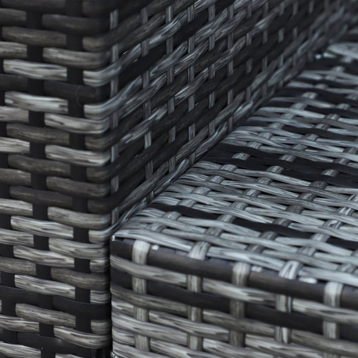 -Seater Weather Resistant Outdoor Garden Rattan Sofa Grey
