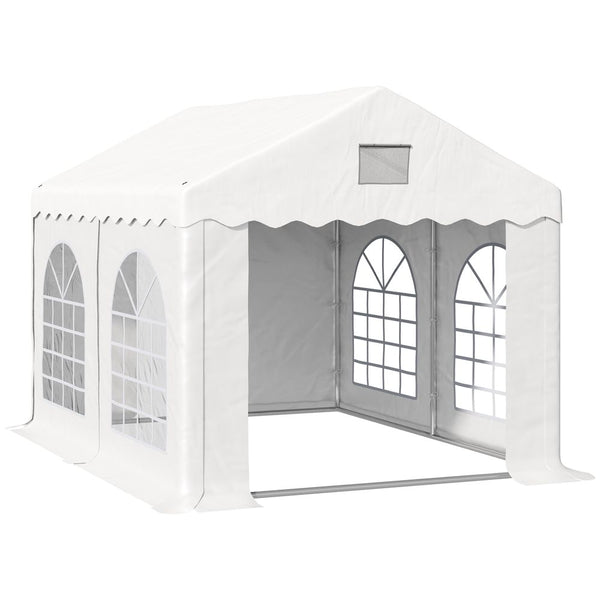 xm Gazebo Canopy PE Party Tent Removable Side Walls White