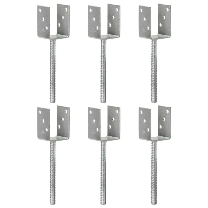Fence Anchors Silver Galvanised Steel
