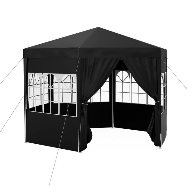 Outsunny .m Outdoor Gazebo Canopy Party Tent with Removable Side Walls